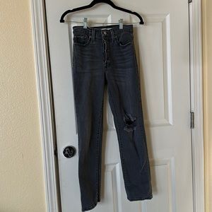Black wedgie straight Levi’s 25in